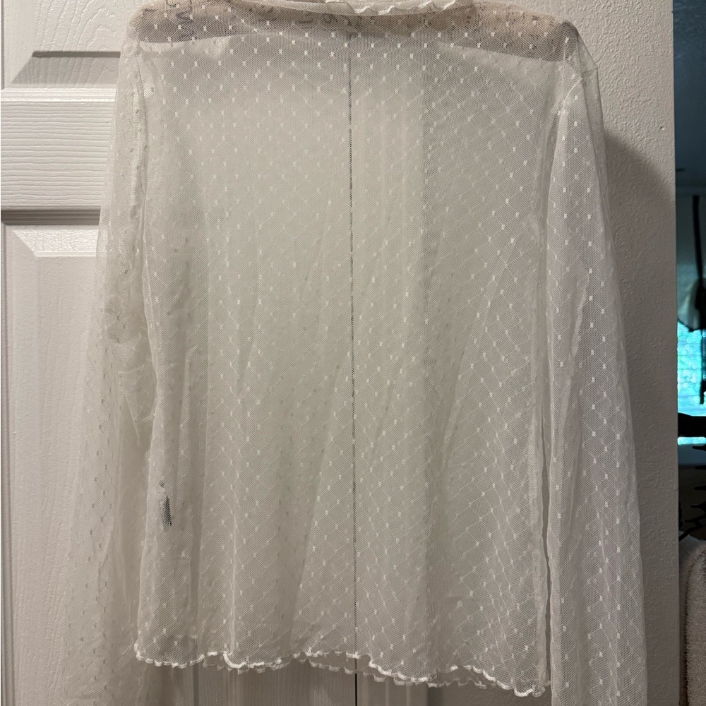 Elegant Sheer White Blouse